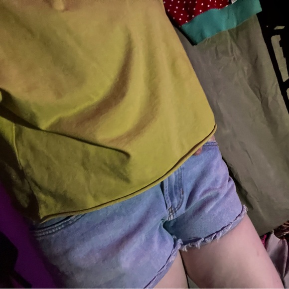 Billabong Jean Shorts frayed ends light blue Size 30 large womens - Picture 11 of 15